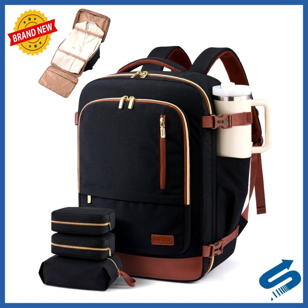 Travel Backpack With Garment Bag Carry-On Luggage Weekender Essentials Fits